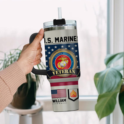 US Marine Corps - Tumbler 40oz - No One Gets Left Behind