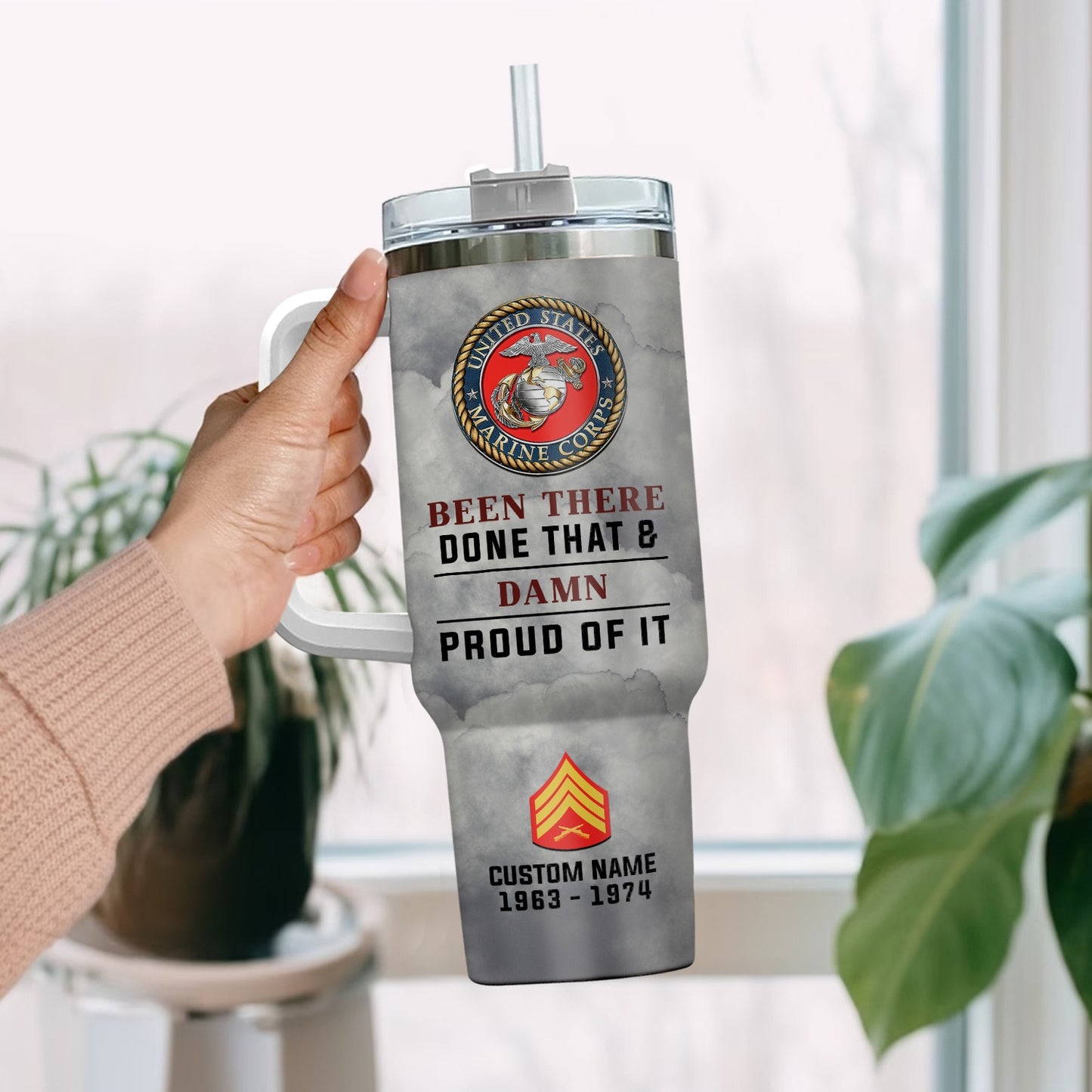 US Marine Corps – Tumbler 40oz - Been There Done That & Damn Proud of It