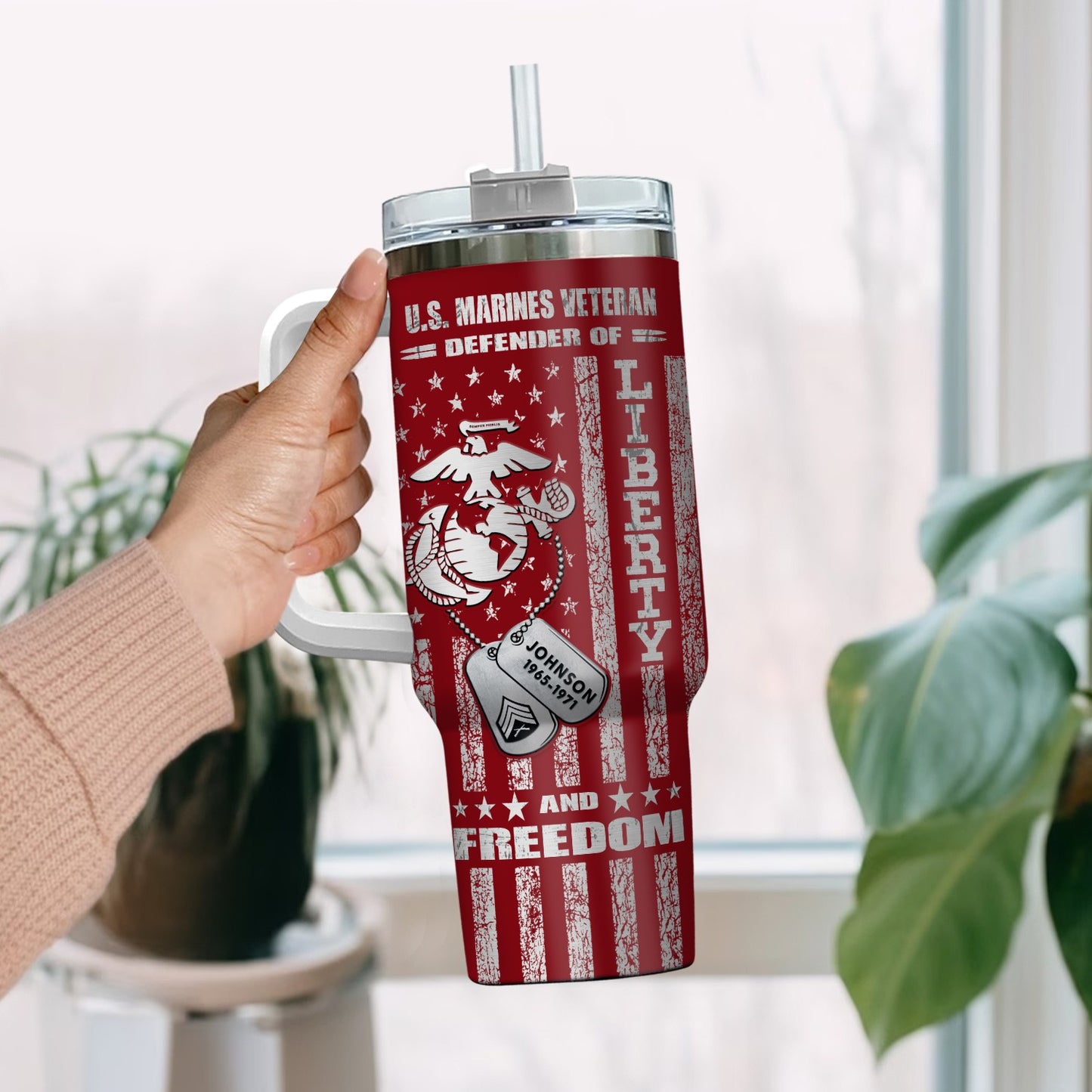 US Marine Corps – Tumbler 40oz - Freedom Is Not Free We Paid For It