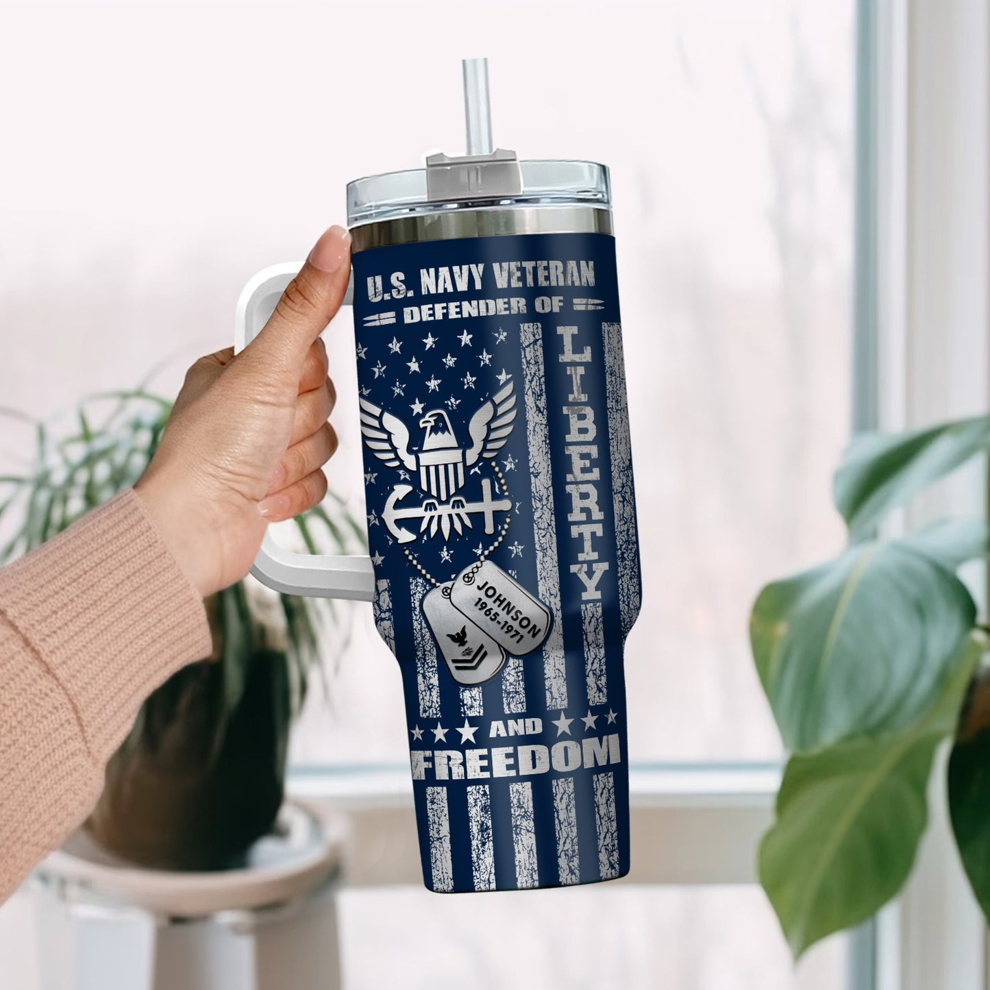 US Navy – Tumbler 40oz - Freedom Is Not Free We Paid For It