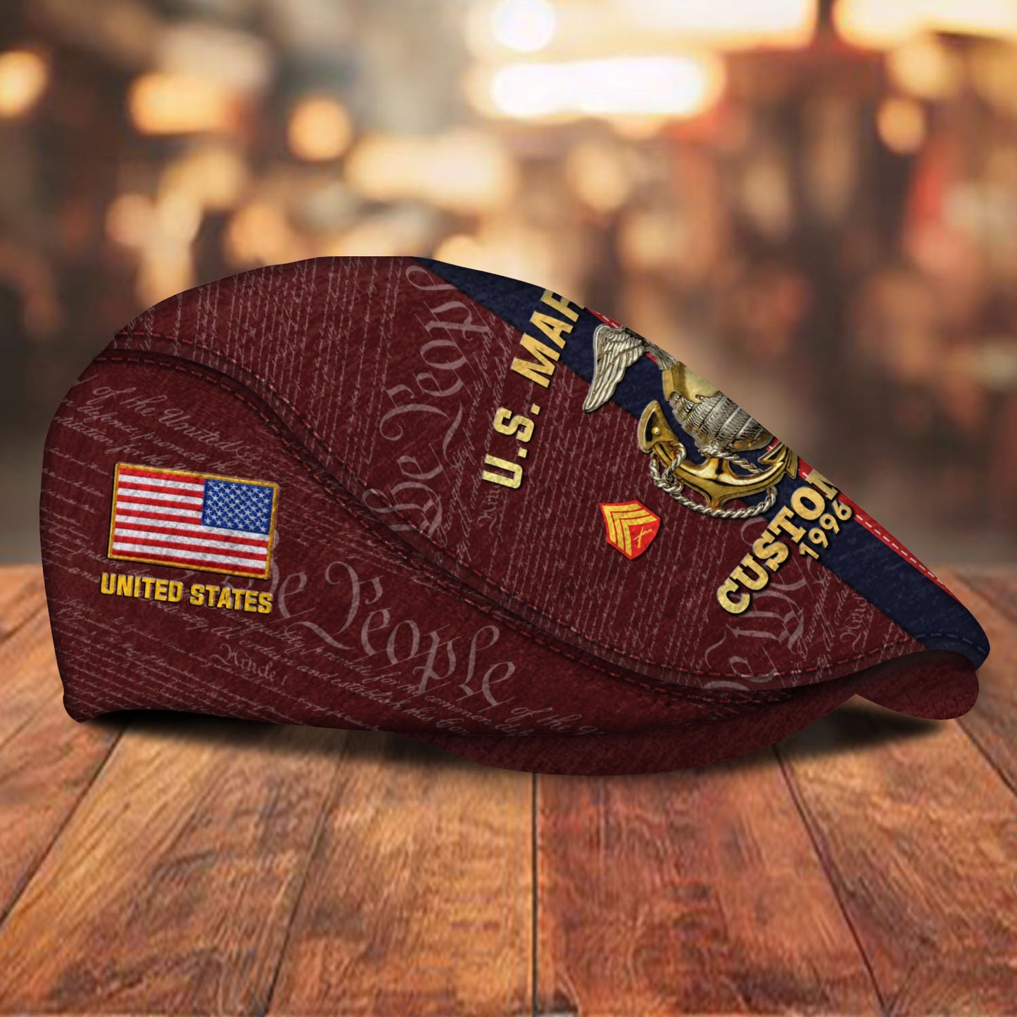 Custom U.S. Marine Corps Jeff Cap – Stripe Eagle Cap