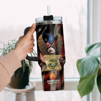 US Marine Corps – Tumbler 40oz - USA Freedom & Constitution Art