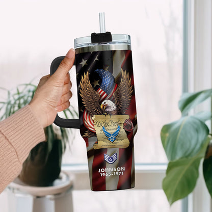 US  Air Force – Tumbler 40oz - USA Freedom & Constitution Art