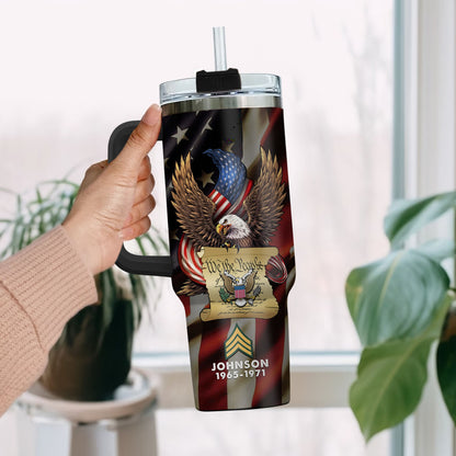 US Army – Tumbler 40oz - USA Freedom & Constitution Art