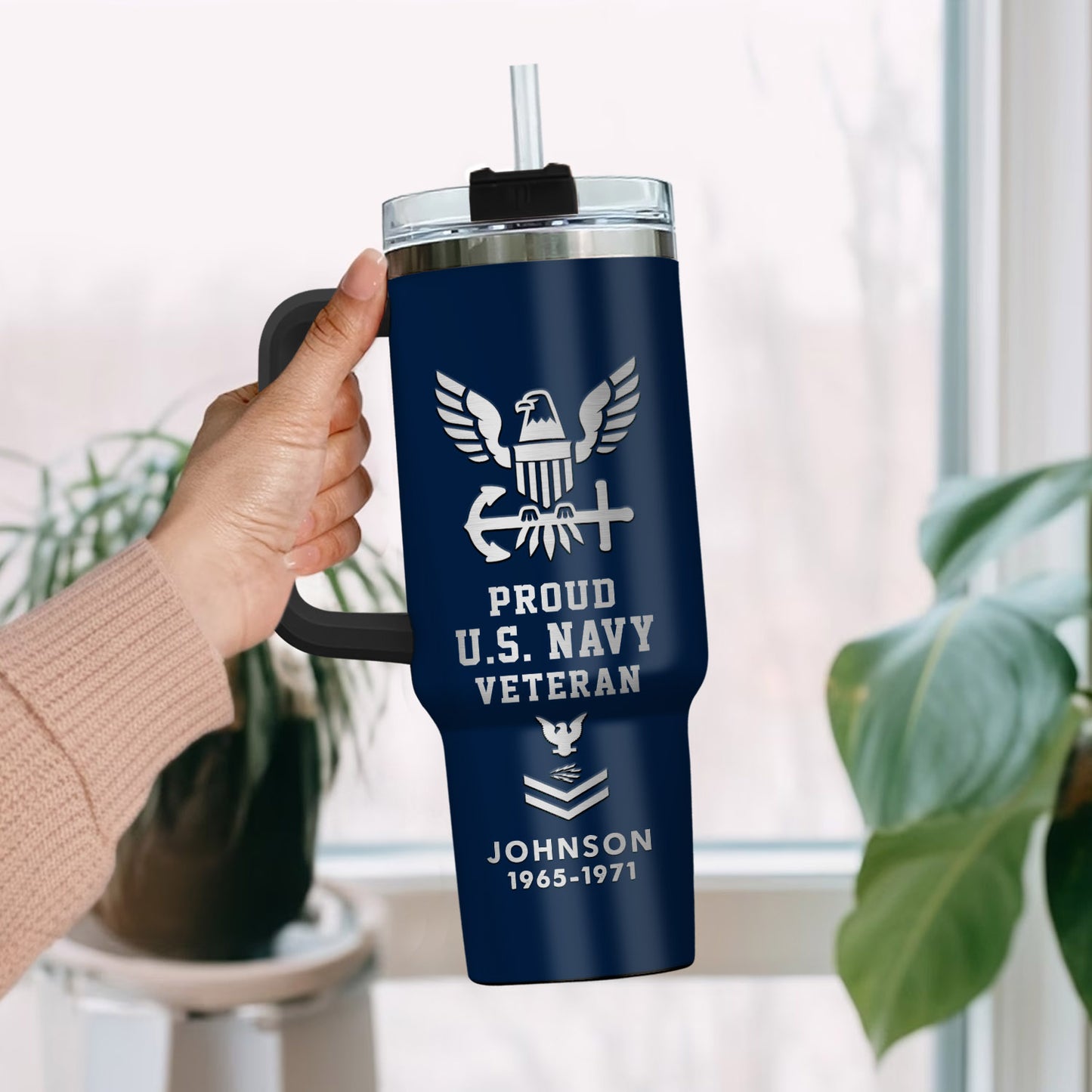 US Navy, Thank a Veteran – Stainless Steel Tumbler 40oz