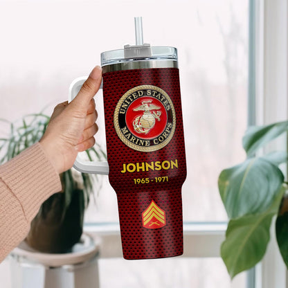 US Marine Corps, Duty, Honor, Country – Stainless Steel Tumbler 40oz