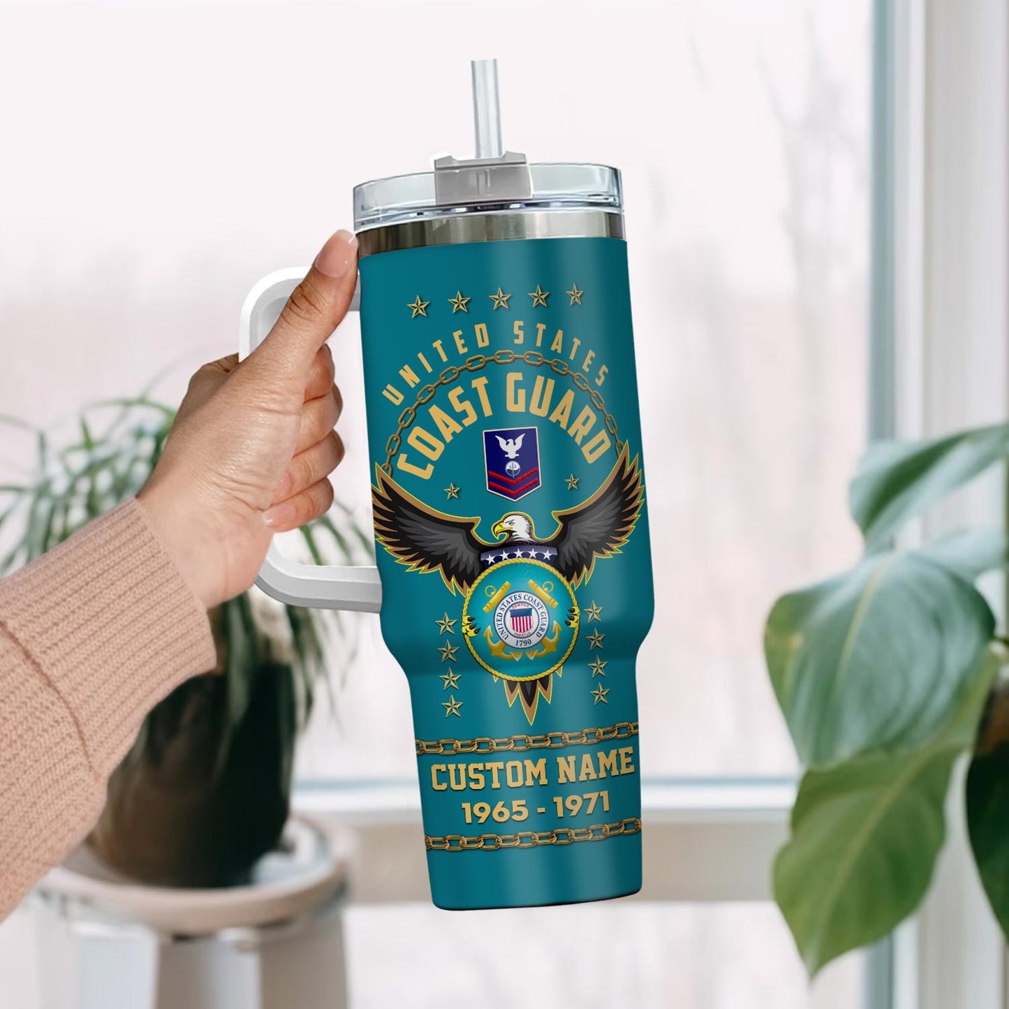 Coast Guard Rating, E 8 Gold – Stainless Steel Tumbler 40oz