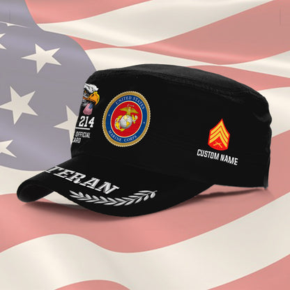 US Marine Corps – Military Cap - U.S. Veteran Eagle Emblem Cap
