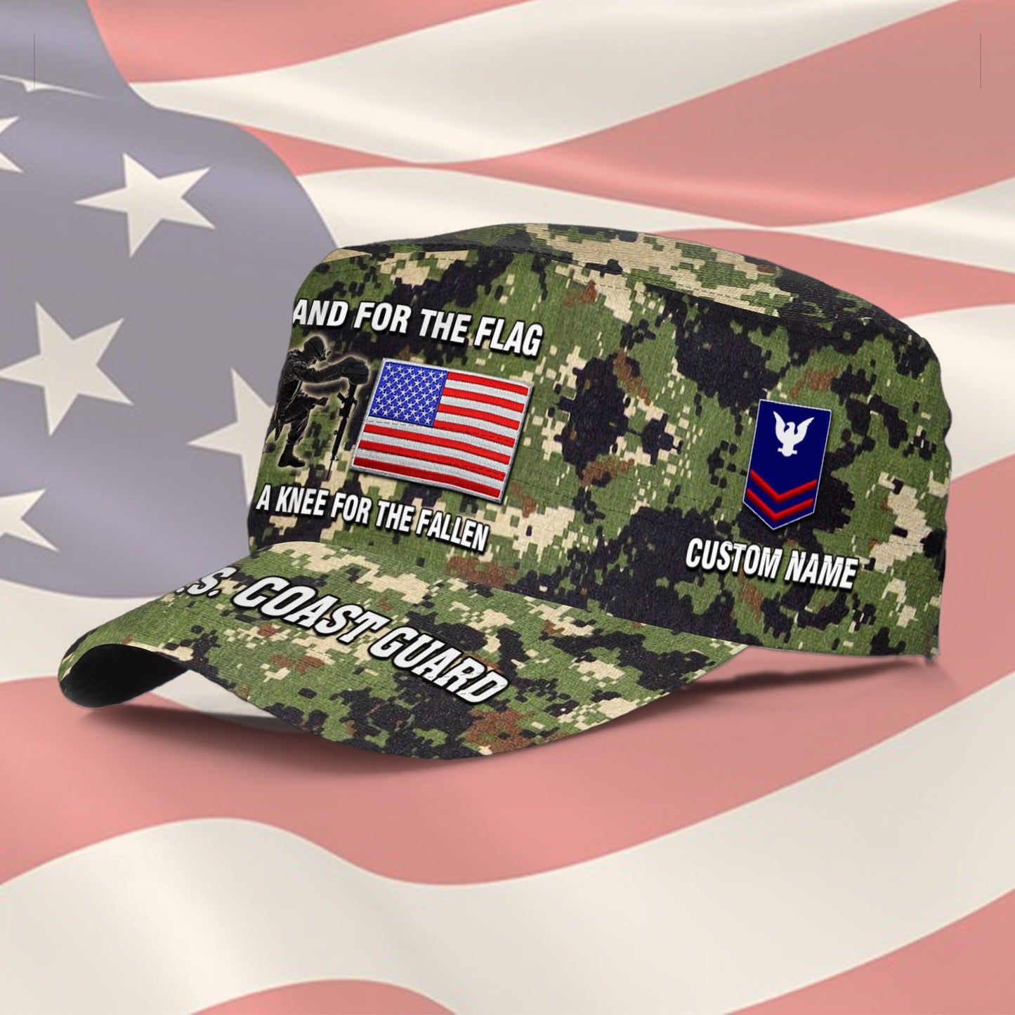 US Coast Guard – Military Cap - STAND FOR THE FLAG TAKE A KNEE FOR THE FALLEN