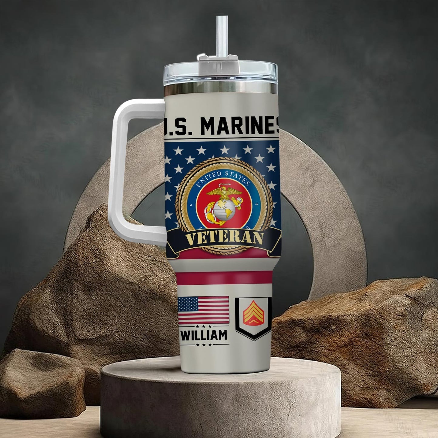 US Marine Corps - Tumbler 40oz - No One Gets Left Behind