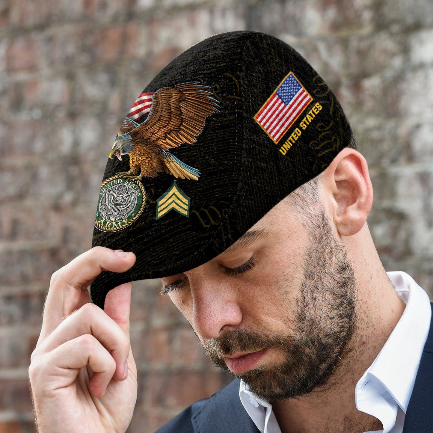 Custom U.S. Army Veteran Jeff Cap – American Eagle Valor