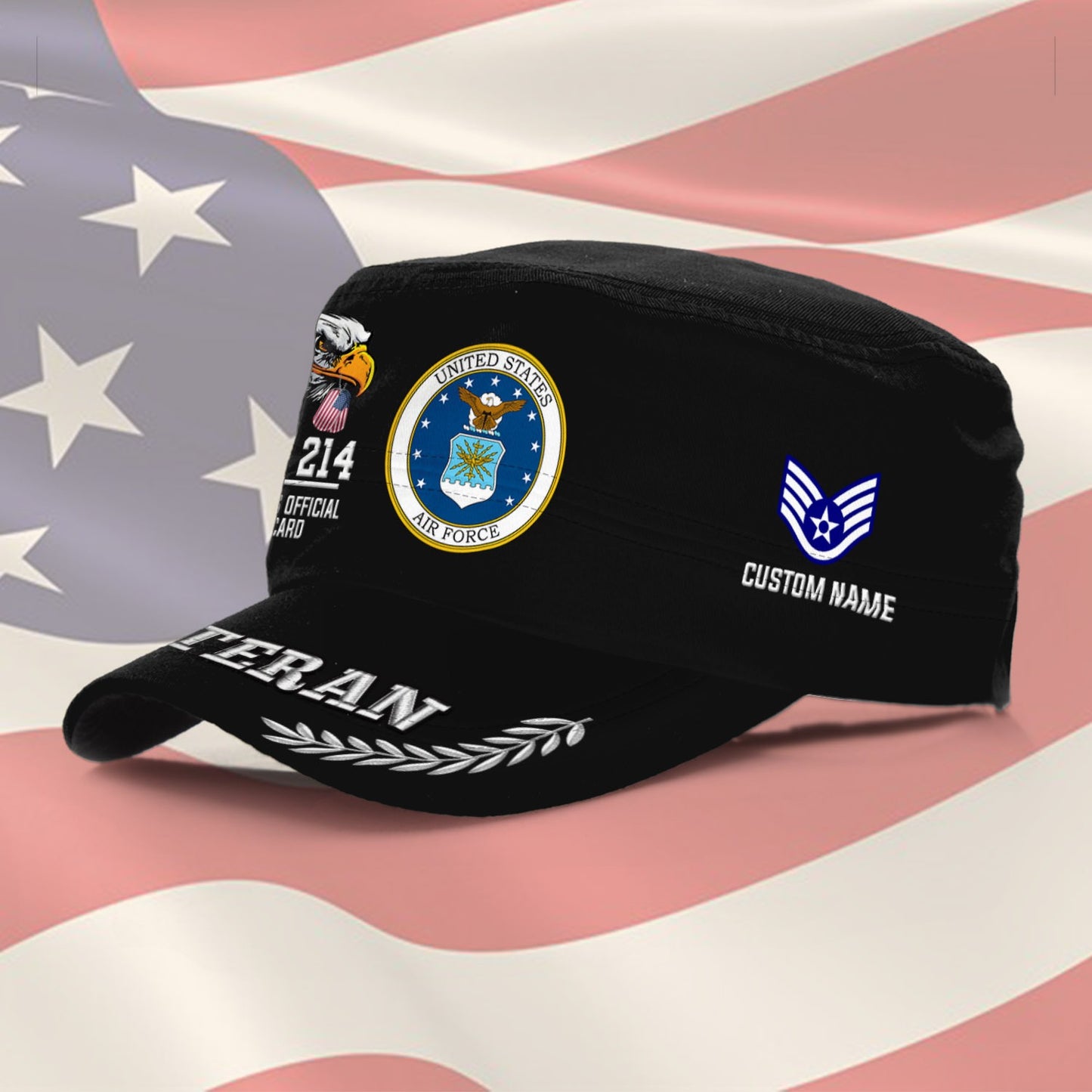 US Air Force – Military Cap - U.S. Veteran Eagle Emblem Cap
