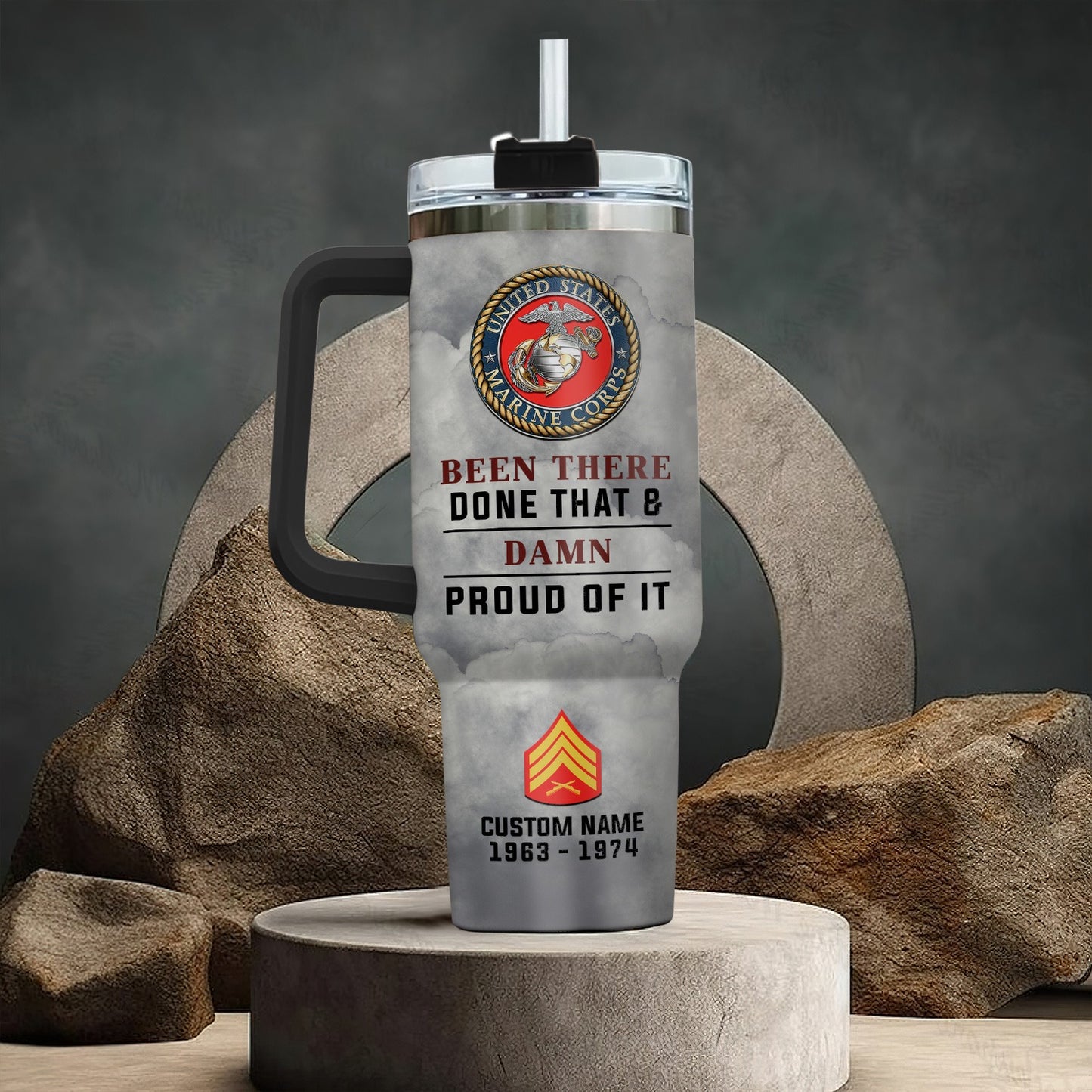 US Marine Corps – Tumbler 40oz - Been There Done That & Damn Proud of It