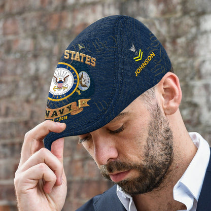 Custom U.S. Navy Jeff Cap – Duty, Honor, Country