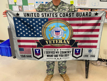 U.S. Coast Guard Flying Flag – I SERVED MY COUNTRY WHAT DID YOU DO?
