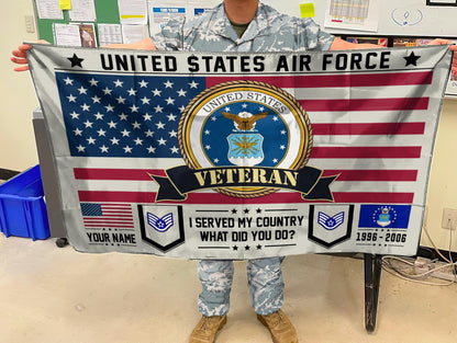 U.S. Air Force Flying Flag – I SERVED MY COUNTRY WHAT DID YOU DO?