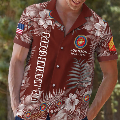 US Marine Corps – Hawaiian Shirt – Tropical Service Pride