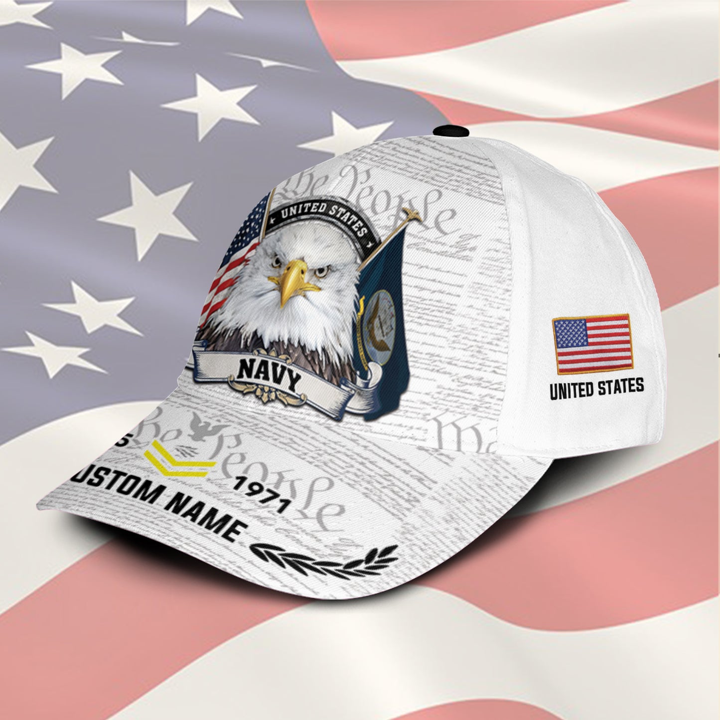 US Navy – Classic Cap – We The People White
