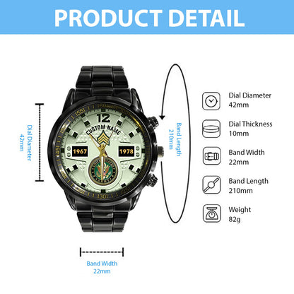 US Army – Diamond-Cut Bezel Watch – Eagle Honor Timepiece