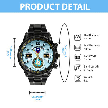 US Coast Guard – Diamond-Cut Bezel Watch – Eagle Honor Timepiece
