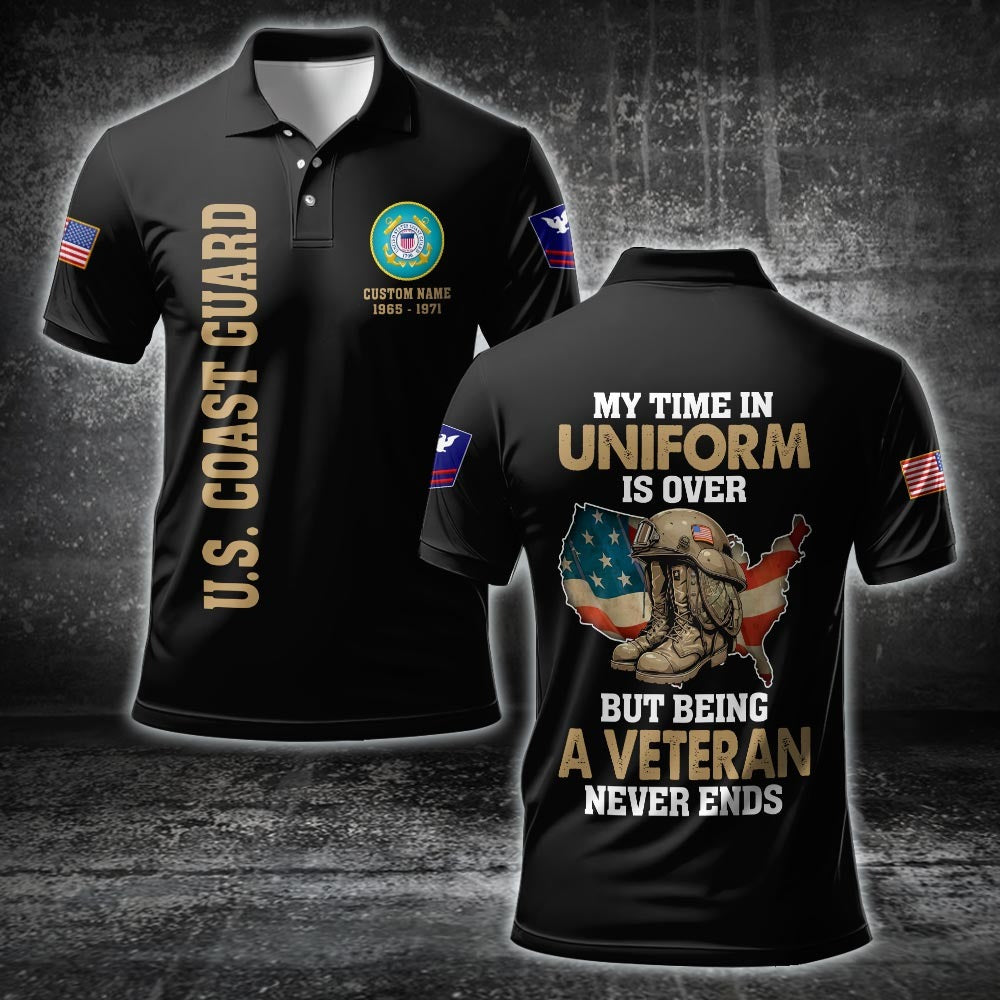 U.S Coast Guard – T-shirt – Veteran Never Ends
