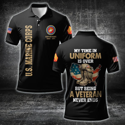 U.S Marine Corps – T-shirt – Veteran Never Ends