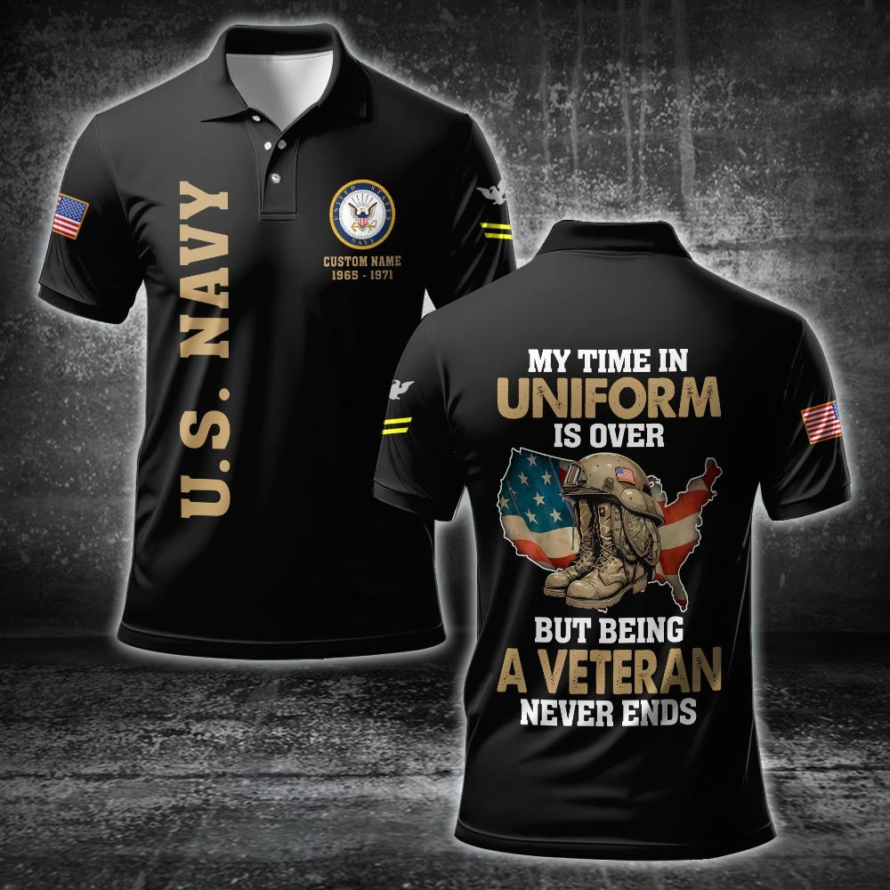 U.S Navy – T-shirt –  Veteran Never Ends
