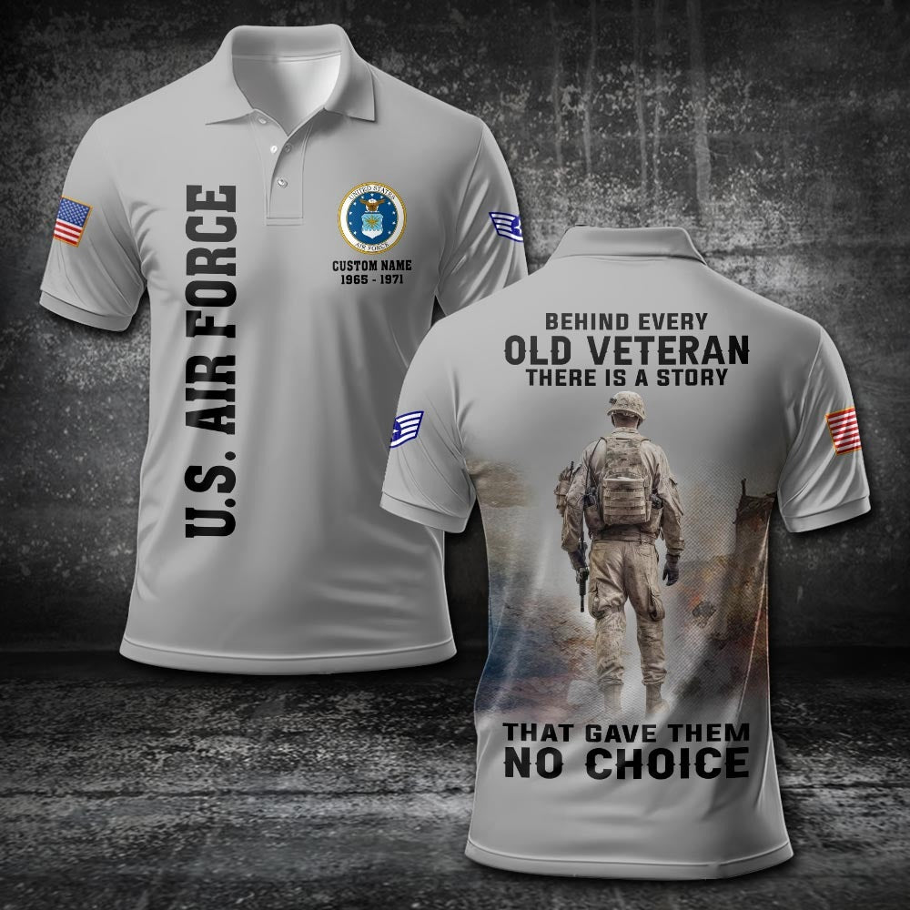 U.S Air Force – T-shirt – BEHIND EVERY OLD VETERAN THERE IS A STORY