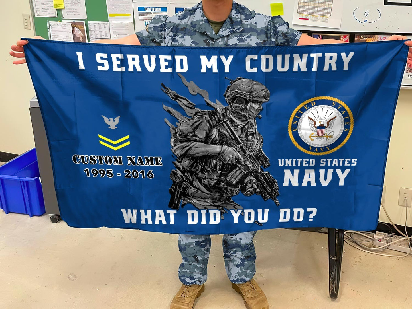 U.S. Navy Flying Flag –  I SERVED MY COUNTRY