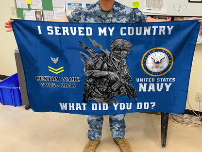U.S. Navy Flying Flag –  I SERVED MY COUNTRY