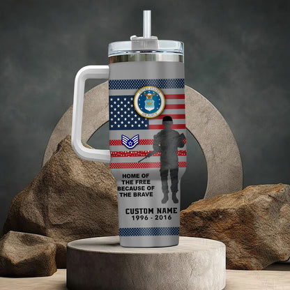 US Air Force – Tumbler 40oz - HOME OF THE FREE BECAUSE OF THE BRAVE