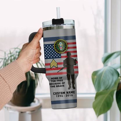 US Army – Tumbler 40oz - HOME OF THE FREE BECAUSE OF THE BRAVE