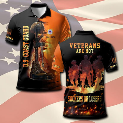 U.S Coast Guard – T-shirt – VETERANS ARE NOT SUCKERS OR LOSERS