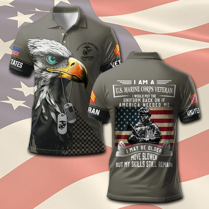 U.S Marine Corps – T-shirt – I WOULD PUT THE UNIFORM BACK ON IF AMERICA NEEDED ME