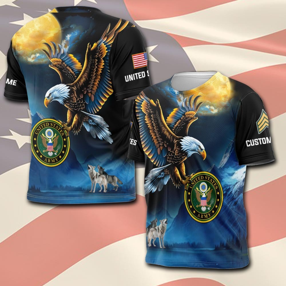 U.S Army – T-shirt –  Golden Moon Eagle