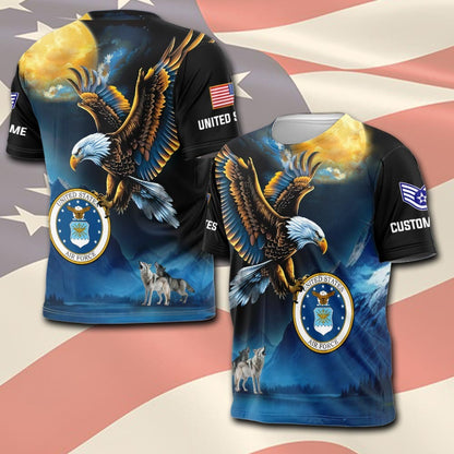 U.S Air Force – T-shirt – Golden Moon Eagle