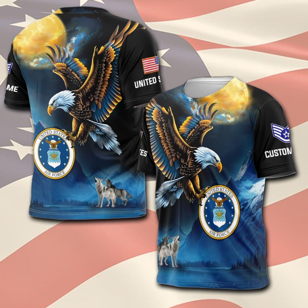 U.S Air Force – T-shirt – Golden Moon Eagle