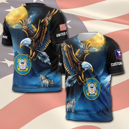 U.S Coast Guard – T-shirt – Golden Moon Eagle