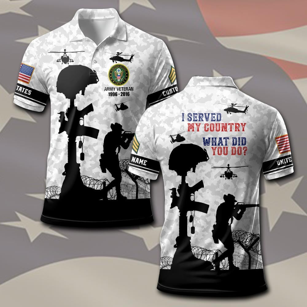 U.S Army – T-shirt – I SERVED MY COUNTRY.WHAT DID YOU DO?