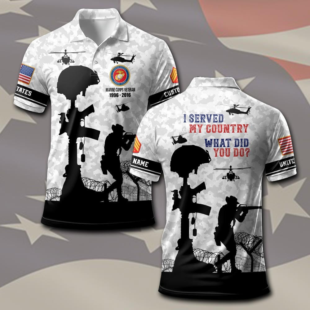 U.S Marine Corps – T-shirt – I SERVED MY COUNTRY.WHAT DID YOU DO?