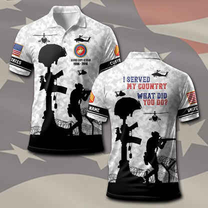 U.S Marine Corps – T-shirt – I SERVED MY COUNTRY.WHAT DID YOU DO?