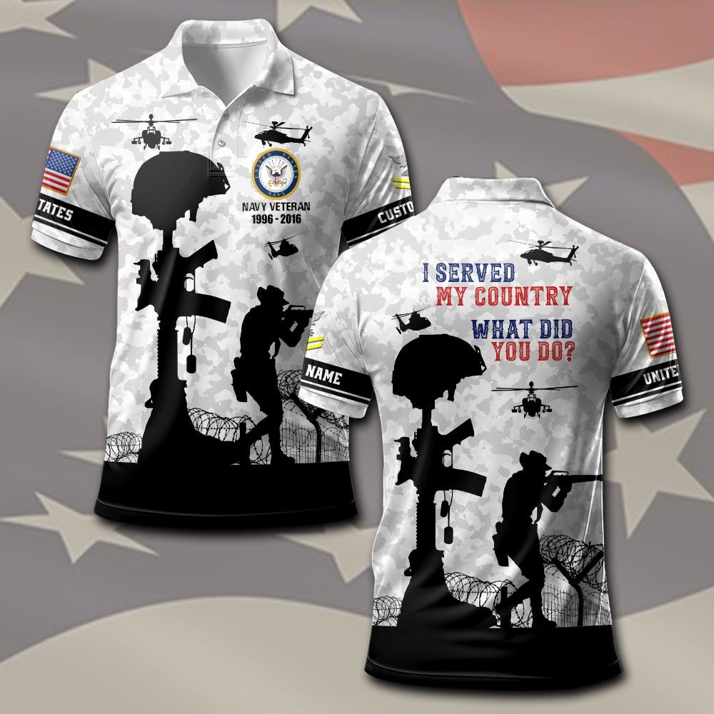 U.S Navy – T-shirt – I SERVED MY COUNTRY.WHAT DID YOU DO?