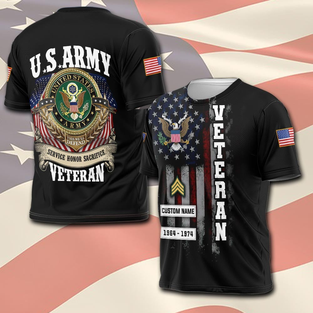 U.S Army – T-shirt –  SACRIFICE HONOR SERVICE