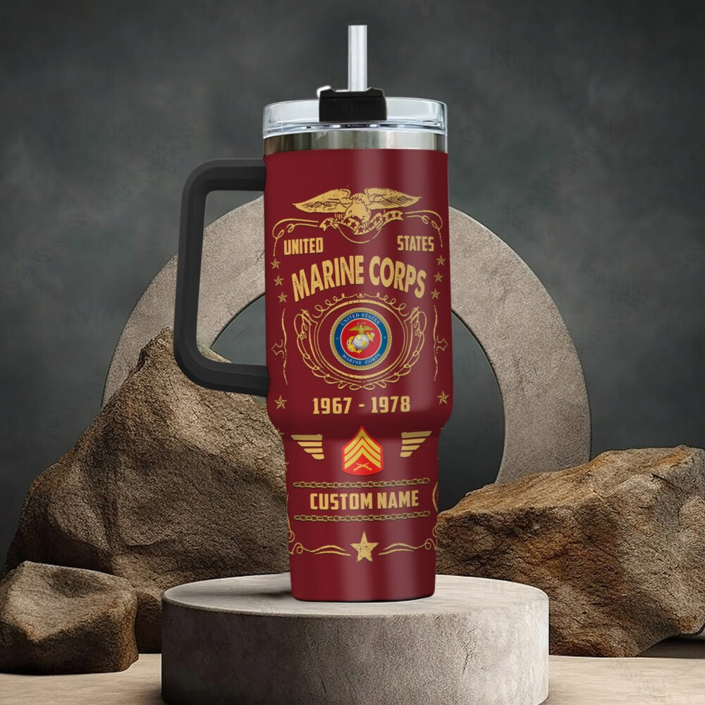 US Marine Corps – Tumbler 40oz - Freedom Over Fear