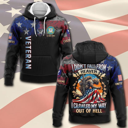 U.S Coast Guard – T-shirt – CRAWLED MY WAY OUT OF HELL