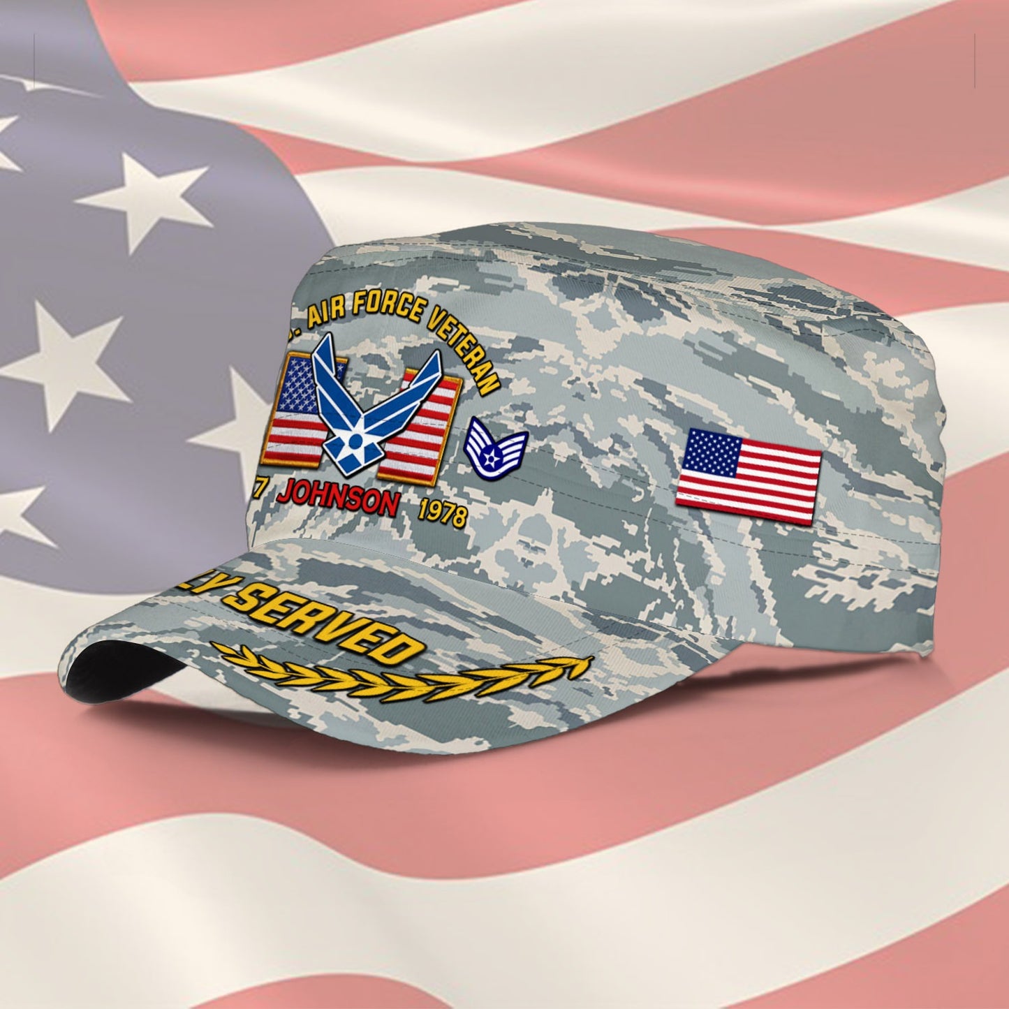US Air Force – Military Cap - Camo Proudly Served