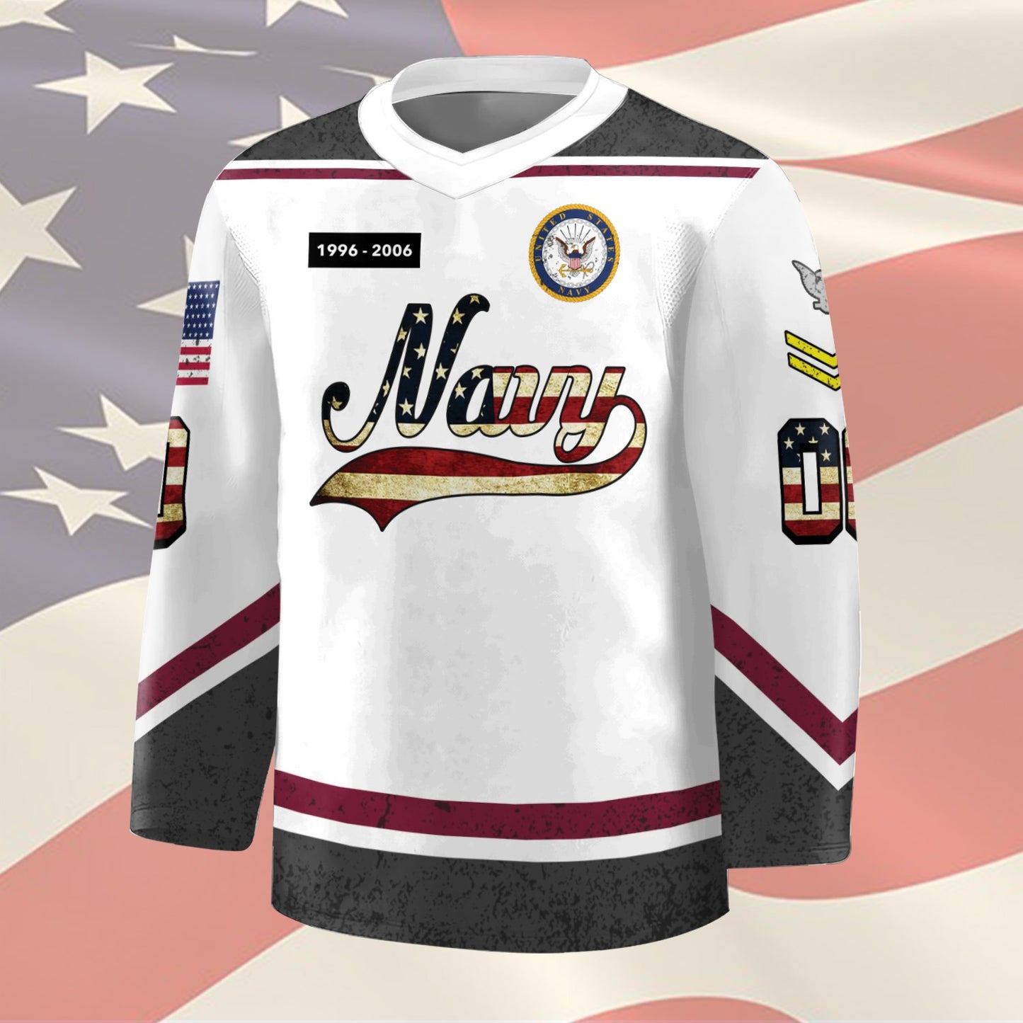 US Navy – Hockey Jersey – Stars Number Jersey