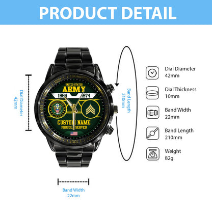 US Army – Diamond-Cut Bezel Watch – The Service Chronicle