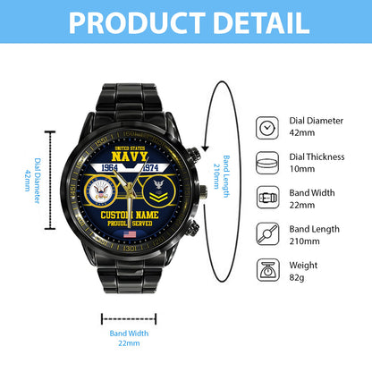 US Navy – Diamond-Cut Bezel Watch – The Service Chronicle