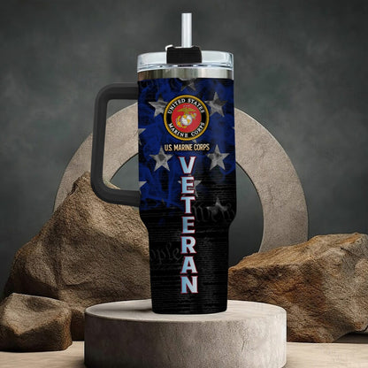 US Marine Corps – Tumbler 40oz - I CRAWLED MY WAY OUT OF HELL